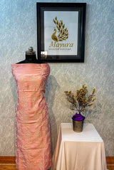 Baby Pink pearl handwork top