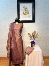 Maroon Tussar Silk Salwar Material