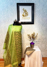 Green Linen salwar material