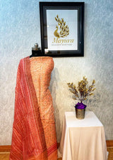 Peach Silk Linen Salwar Material
