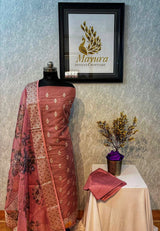 Organza Onion Pink Salwar Material
