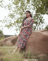 Jaipur Floral Handblock Kali Kurta