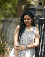 Flared Sleeveless Cotton Top