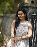 Flared Sleeveless Cotton Top
