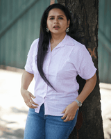 Pink Mist Striped Cotton Shirt