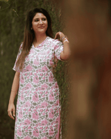 Blush Garden Kurti Set – Rose Bloom Edition