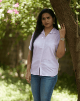 Pink Mist Striped Cotton Shirt