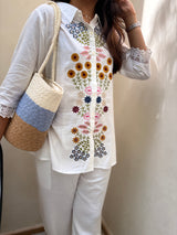 White Embroidered Co-ord Set