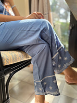 Blue Embroidered Co-Cord Set