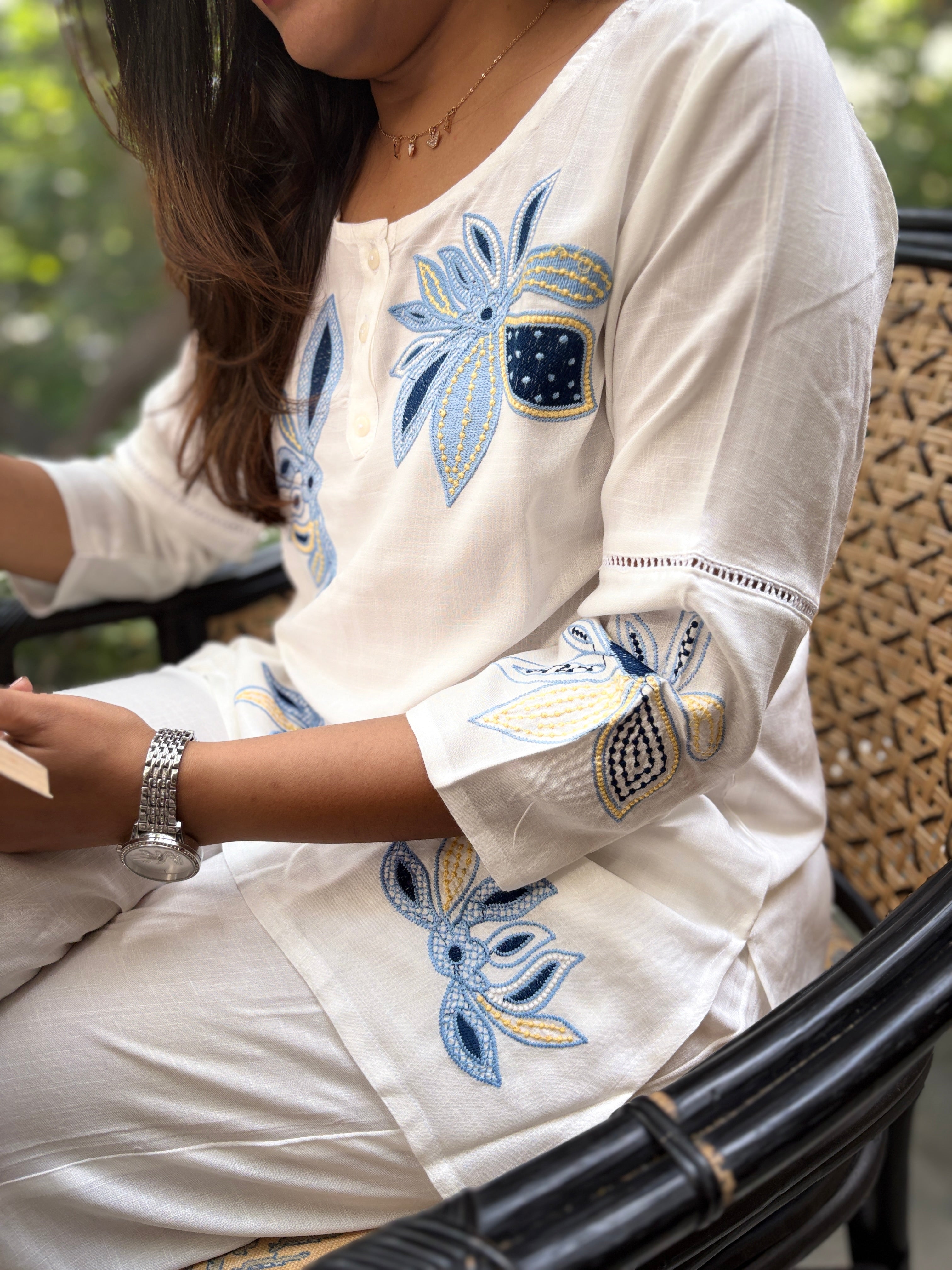 White Floral Co-ord Set