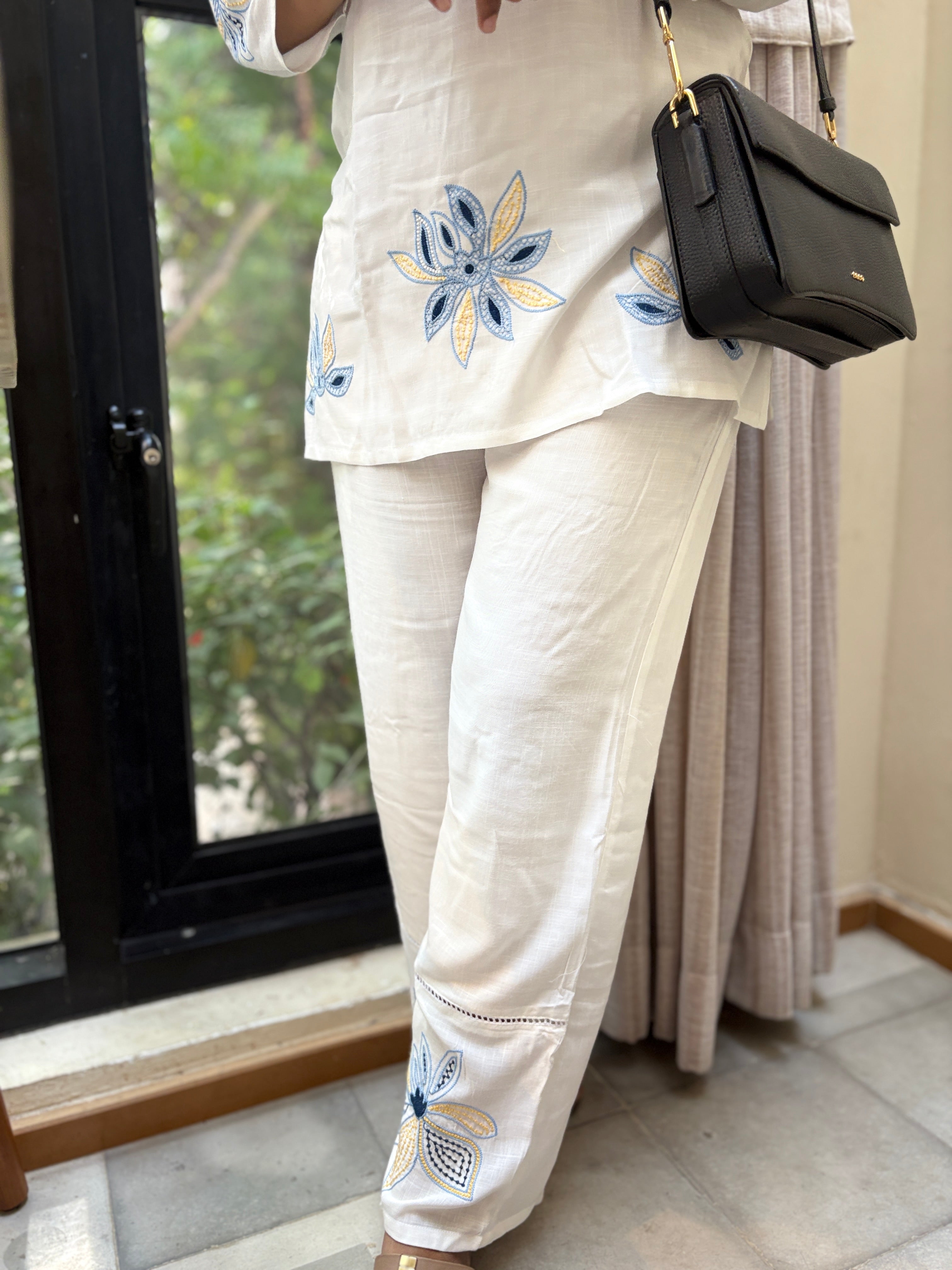 White Floral Co-ord Set